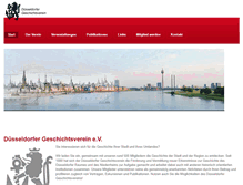 Tablet Screenshot of duesseldorfer-geschichtsverein.de